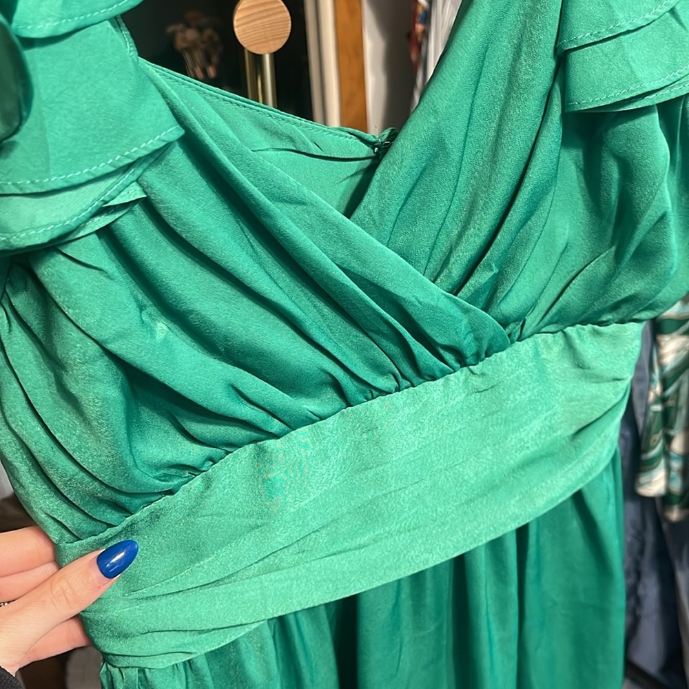 Lulus Daytime Darling Dress Color Green Style Mini Ruffle - Picture 4 of 7